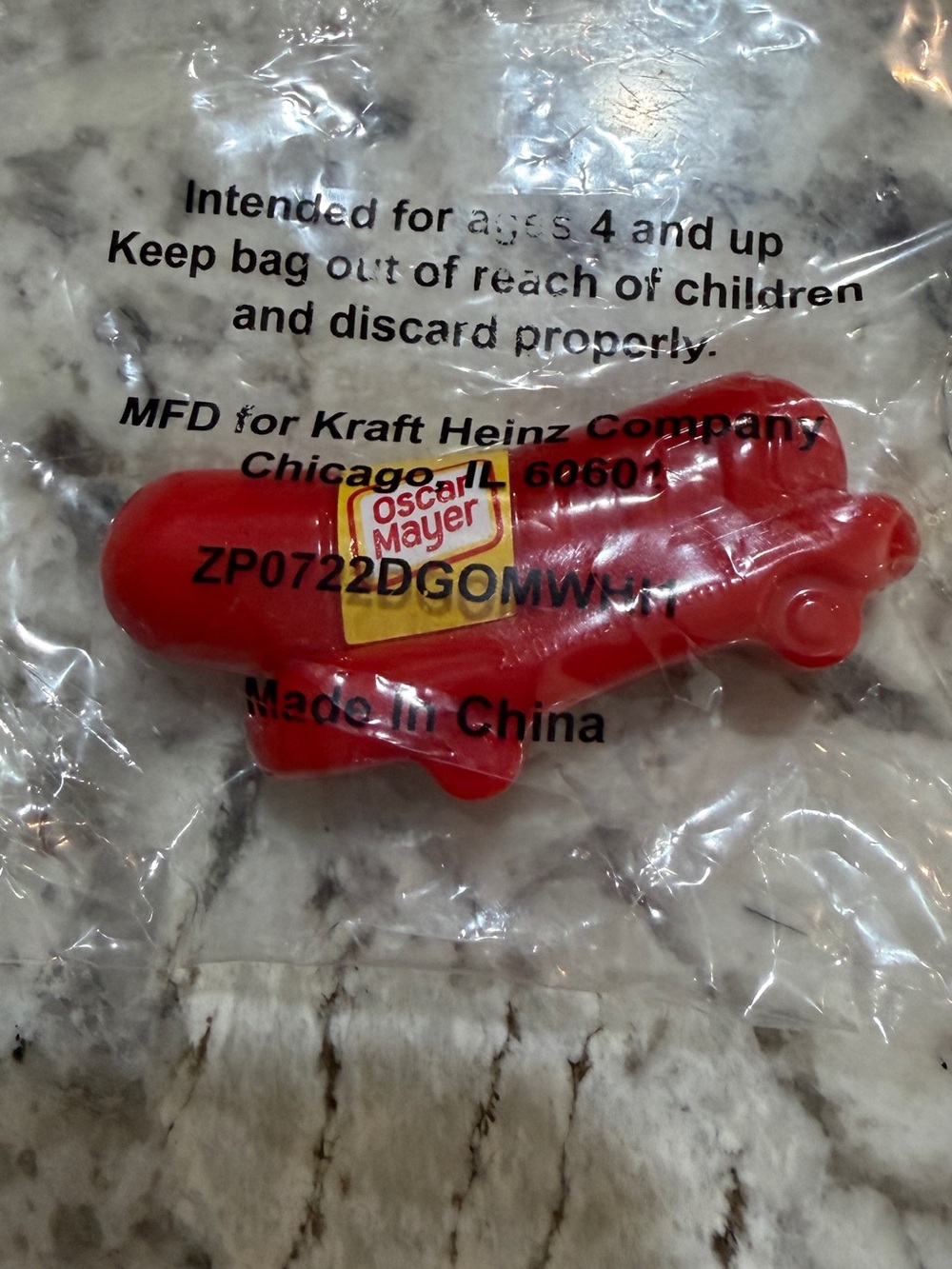 OSCAR MAYER WEINER MOBILE WHISTLE PROMO IN ORIGINAL SEALED PACKAGE